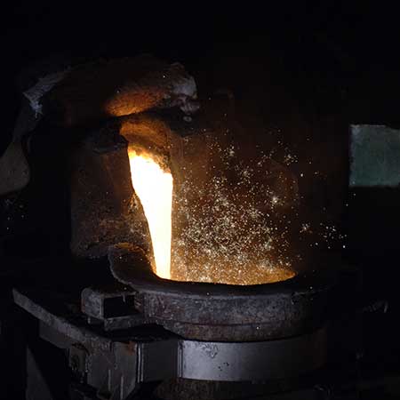 Molten Iron Being Poured